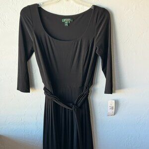New Ralph Lauren Black Flowy Dress Sz 10
